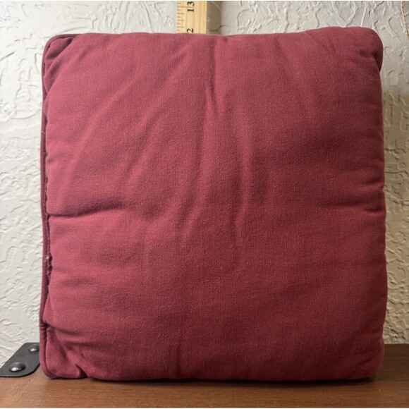 Vtg Cat Kitty Feline Tapestry Needlepoint Library Fish Duck Throw Pillow 12” - Picture 5 of 5